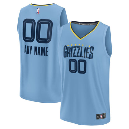 Memphis Grizzlies Custom Fast Break Jersey - Statement Edition - Light Blue | Fanatics sale