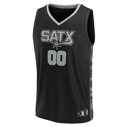 San Antonio Spurs Fast Break Custom Replica Jersey - Black - Statement Edition | Fanatics sale