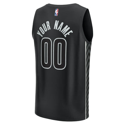 Brooklyn Nets Youth Fast Break Replica Custom Jersey - Statement Edition - Black | Fanatics discount