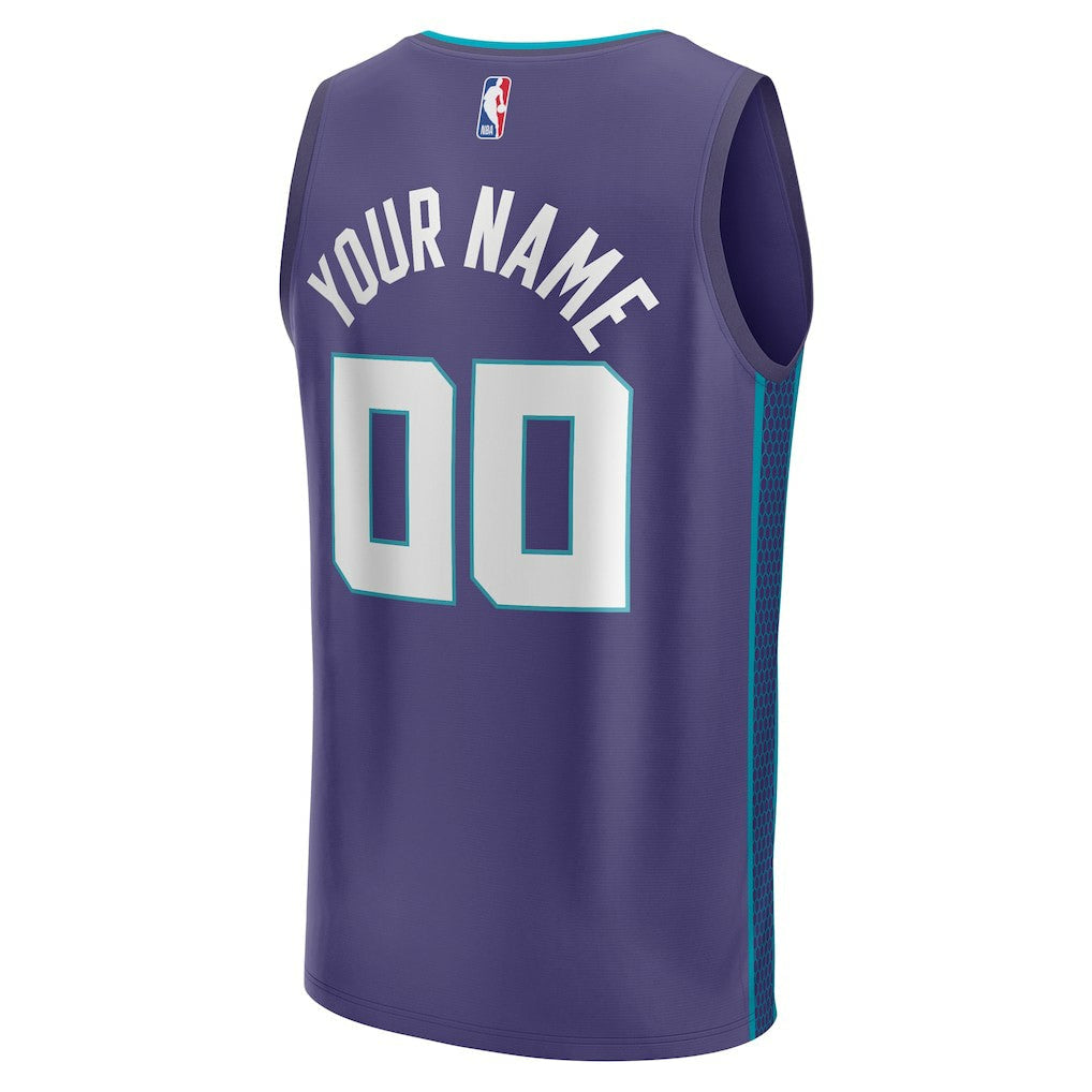 Charlotte Hornets Youth Fast Break Replica Custom Jersey - Statement Edition - Purple | Fanatics cheap
