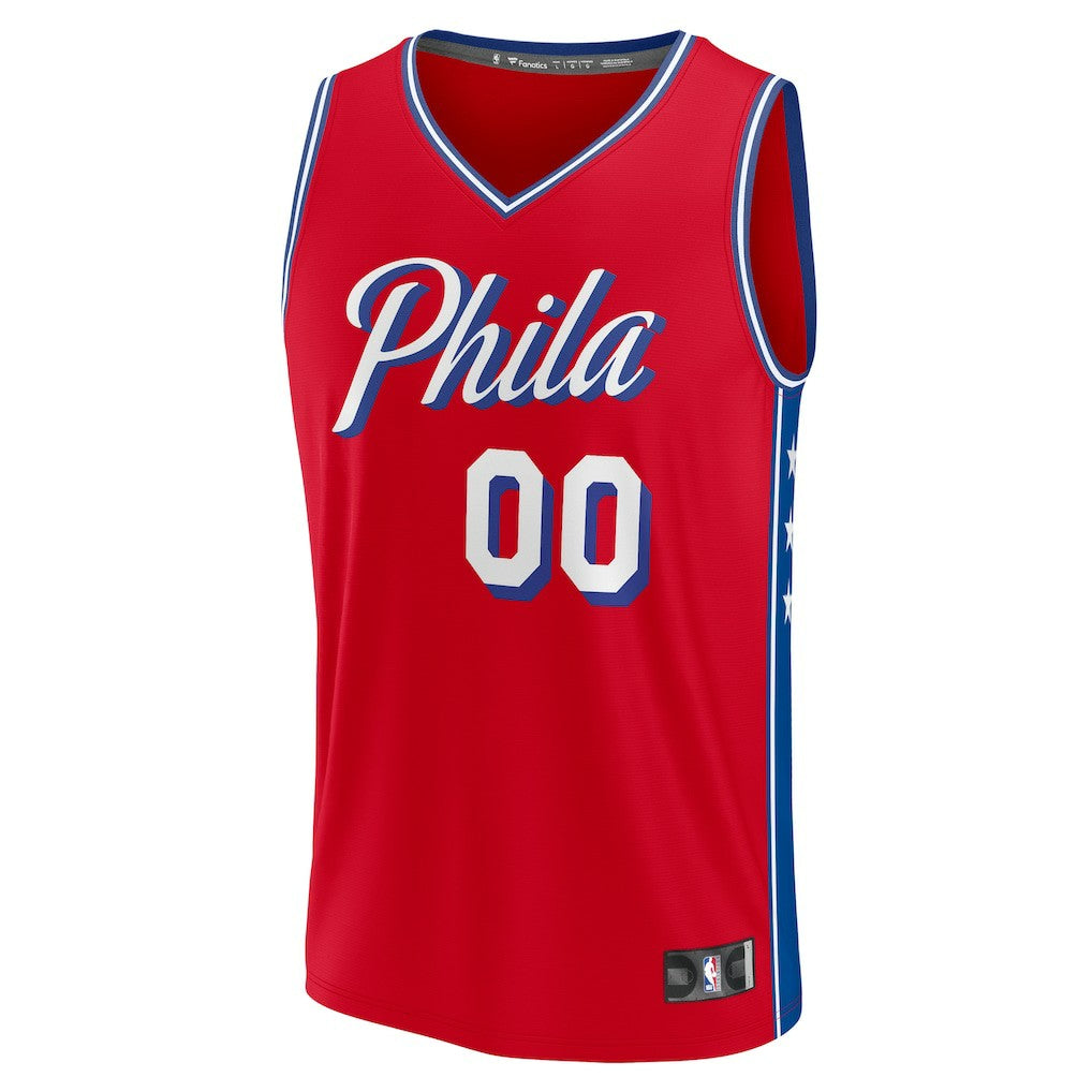 Philadelphia 76ers Youth Fast Break Replica Custom Jersey - Statement Edition - Red | Fanatics sale