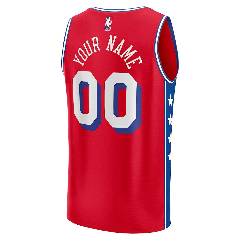 Philadelphia 76ers Youth Fast Break Replica Custom Jersey - Statement Edition - Red | Fanatics sale