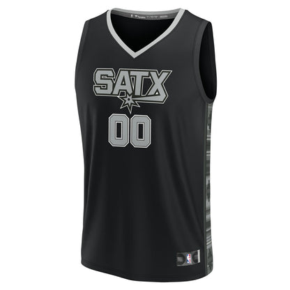 San Antonio Spurs Youth Fast Break Replica Custom Jersey - Statement Edition - Black | Fanatics discount