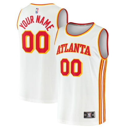 Atlanta Hawks Fast Break Custom Replica Jersey - Association Edition - White | Fanatics for sale