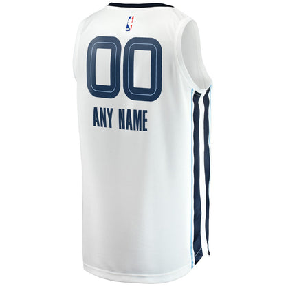 Memphis Grizzlies Fast Break Custom Replica Jersey - Association Edition - White | Fanatics for sale