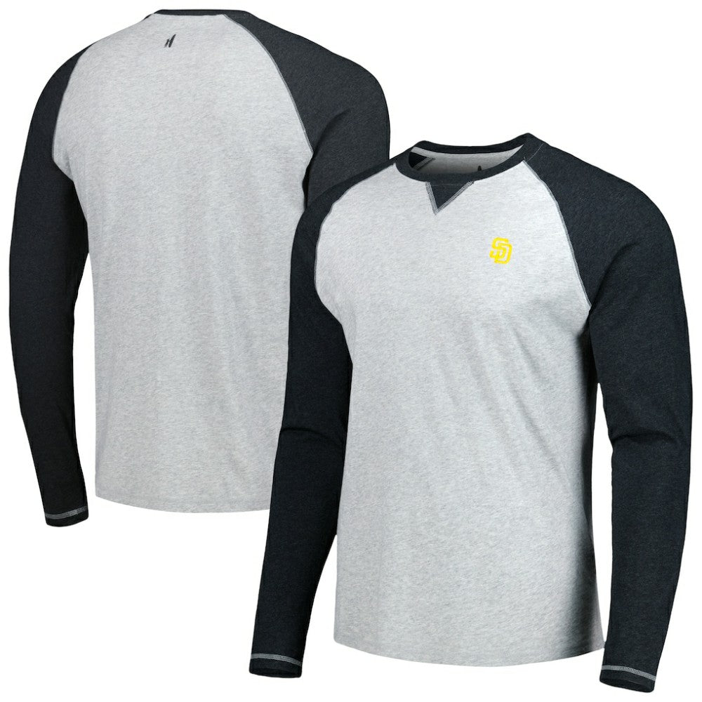 San Diego Padres johnnie-O Alsen Raglan Long Sleeve T-Shirt - Charcoal/Heather Gray