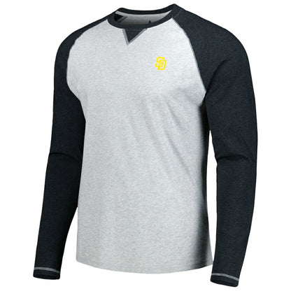 San Diego Padres johnnie-O Alsen Raglan Long Sleeve T-Shirt - Charcoal/Heather Gray