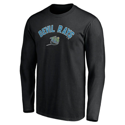Tampa Bay Rays Personalized Cooperstown Collection Winning Streak Long Sleeve T-Shirt - Black
