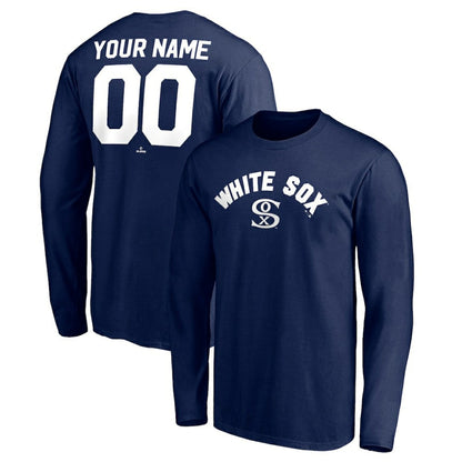 Chicago White Sox Personalized Cooperstown Collection Alternate Winning Streak Long Sleeve T-Shirt - Navy