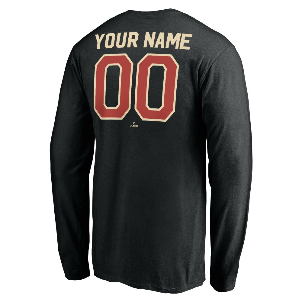 Houston Astros Personalized Cooperstown Collection Alternate Winning Streak Long Sleeve T-Shirt - Black