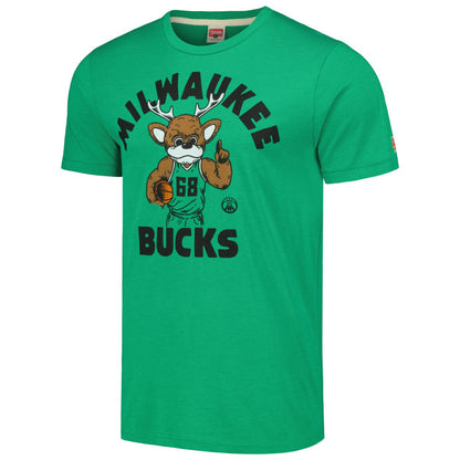Milwaukee Bucks Homage Unisex Team Mascot Tri-Blend T-Shirt - Green sale