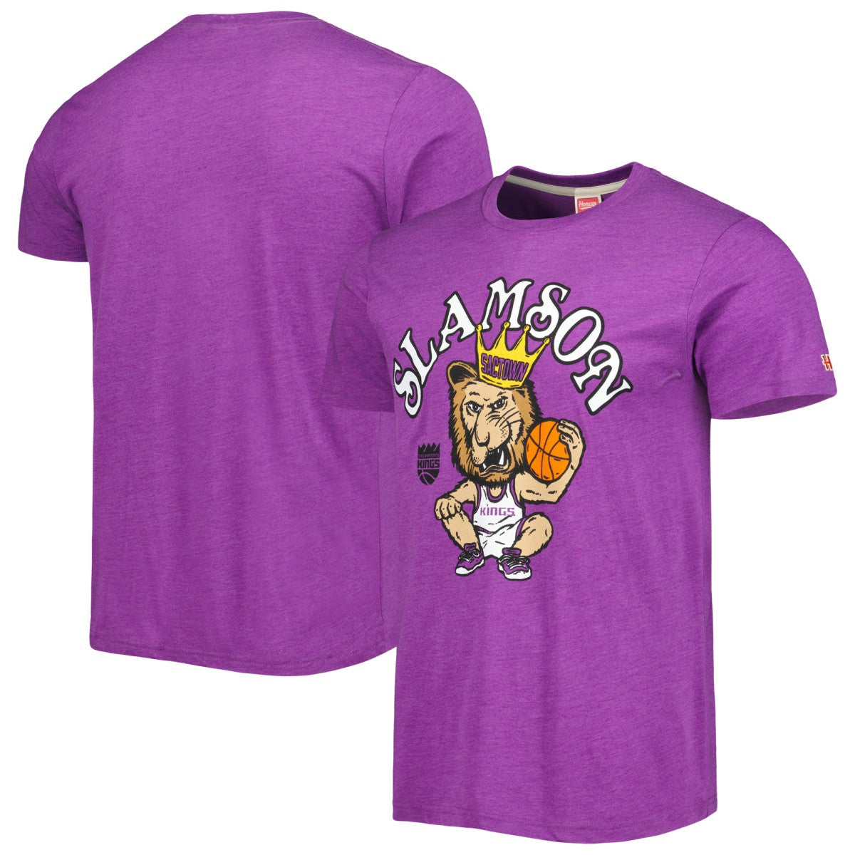 Sacramento Kings Homage Unisex Team Mascot Tri-Blend T-Shirt - Purple on sale