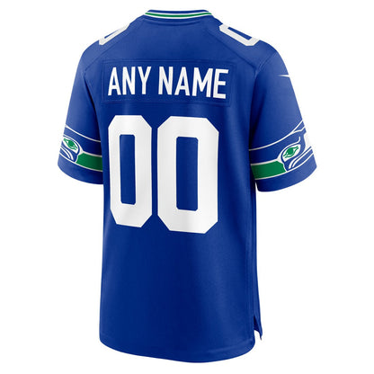 Seattle Seahawks Throwback Custom Jersey - Royal | Nike cheap