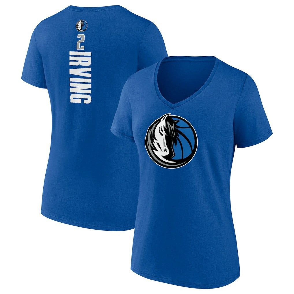 Kyrie Irving Dallas Mavericks Women's Playmaker Name & Number V-Neck T-Shirt sale - Royal for sale