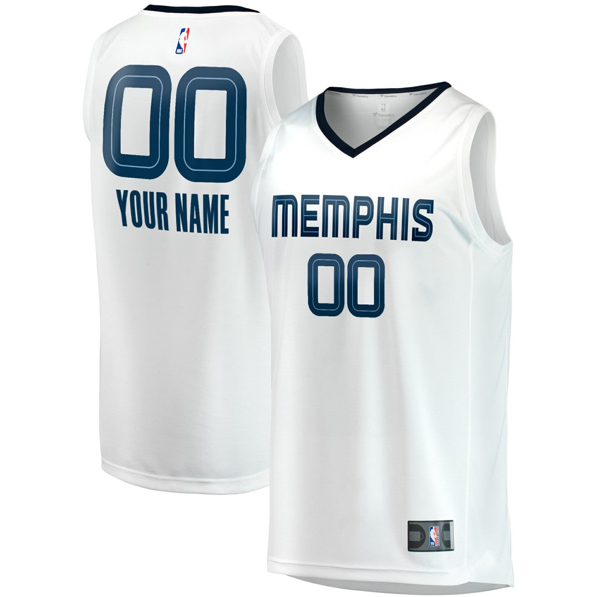 Memphis Grizzlies Youth Fast Break Replica Custom Jersey - Association Edition - White | Fanatics online