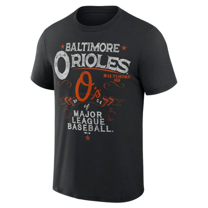Baltimore Orioles Darius Rucker Collection Beach Splatter T-Shirt - Black