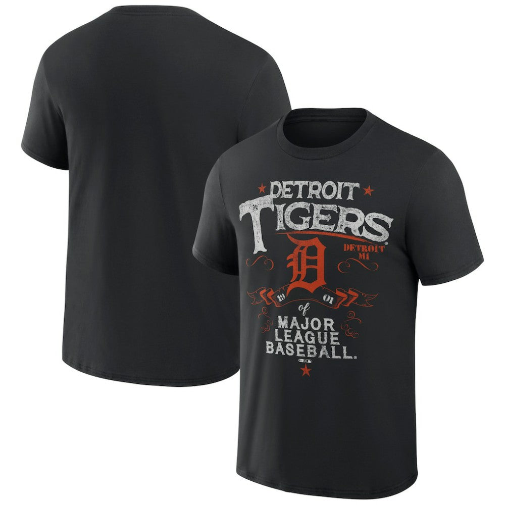 Detroit Tigers Darius Rucker Collection Beach Splatter T-Shirt - Black
