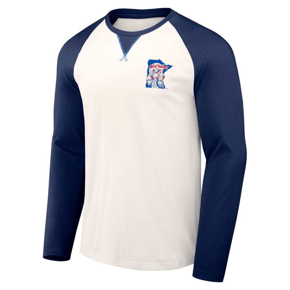 Minnesota Twins Darius Rucker Collection Team Color Raglan T-Shirt - White/Navy
