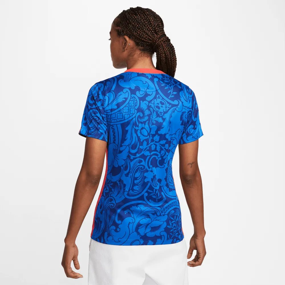France Women's EC22 Home Soccer Jersey - Hyper Cobalt-Siren Red
