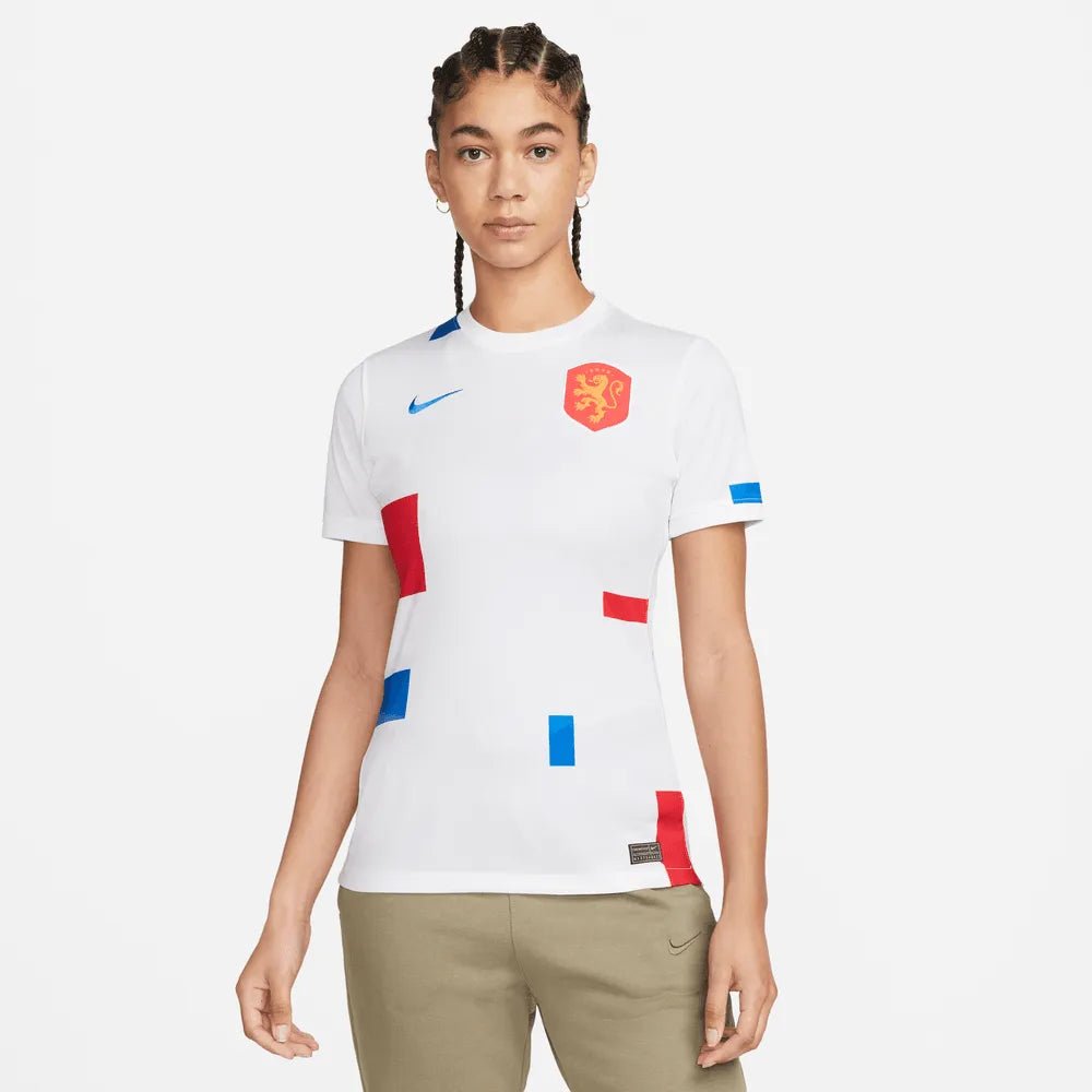 Netherlands Women's EC22 Away Soccer Jersey - White-Soar