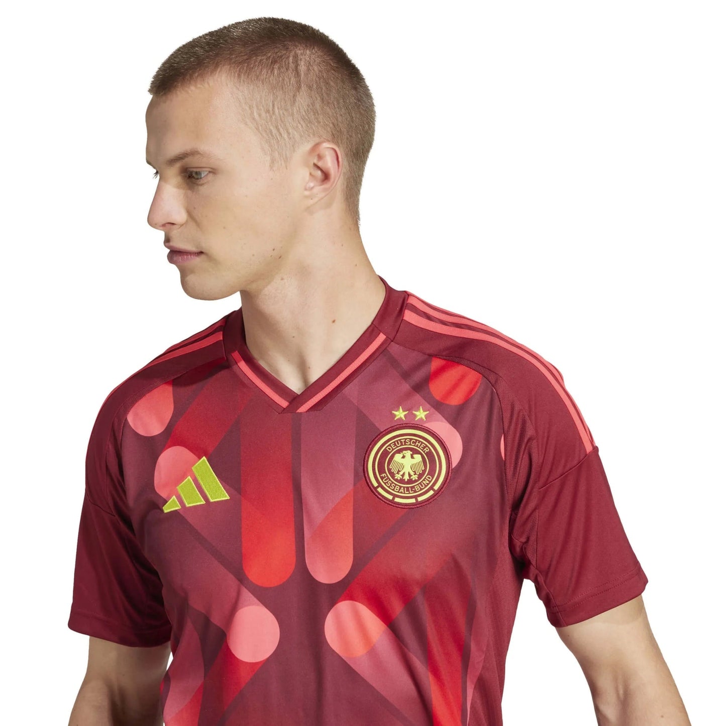 2025 Germany Women's (Men's Cut) Stadium Away Soccer Jersey Team Coll Burgundy 2