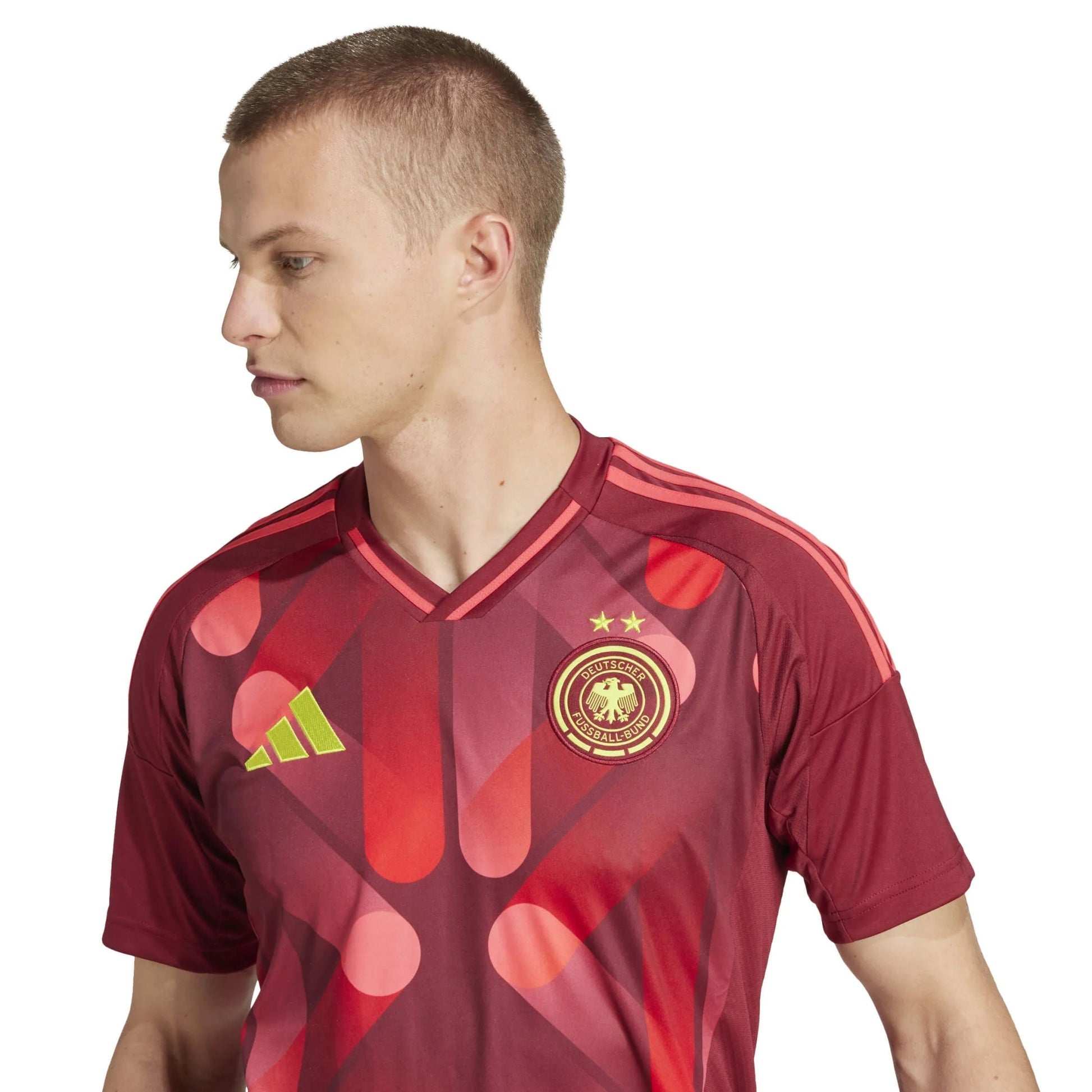 2025 Germany Women's (Men's Cut) Stadium Away Soccer Jersey Team Coll Burgundy 2