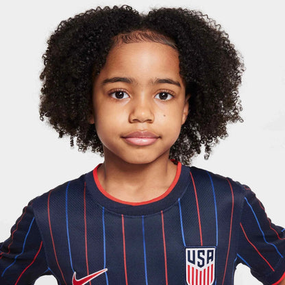 2025 USA Youth Stadium Away Soccer Jersey Obsidian/Challenge Red