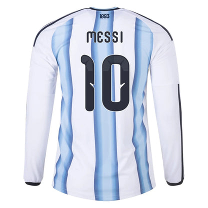 2026 Argentina Men's Authentic Home Long-Sleeve Soccer Jersey White / Icey Blue / Light Blue