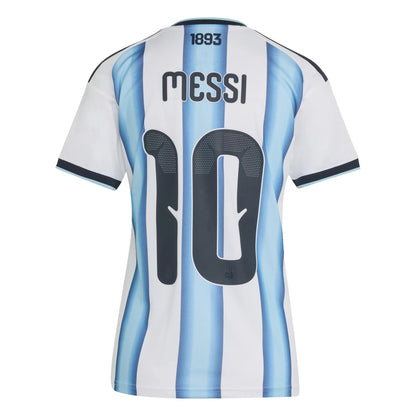 2026 Argentina Women's Stadium Home Messi #10 Soccer Jersey White / Icey Blue / Light Blue
