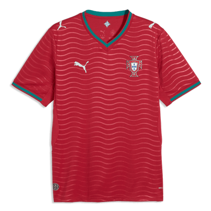 2026 Portugal Men's Stadium Home Soccer Jersey Club Red-Green Lagoon