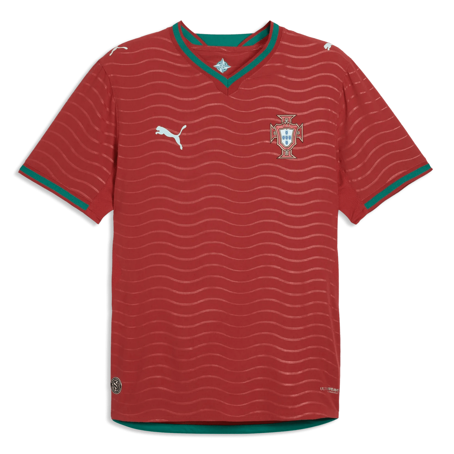 2026 Portugal Men's Authentic Home Soccer Jersey Club Red-Green Lagoon