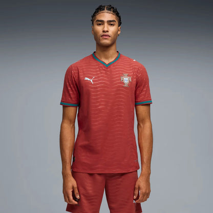 2026 Portugal Men's Authentic Home Soccer Jersey Club Red-Green Lagoon