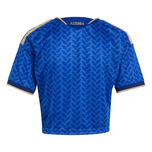 2026 Italy Women's Stadium Home Cropped Soccer Jersey Bold Blue