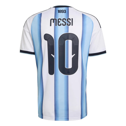 2026 Argentina Men's Stadium Home Messi #10 Soccer Jersey White / Icey Blue / Light Blue