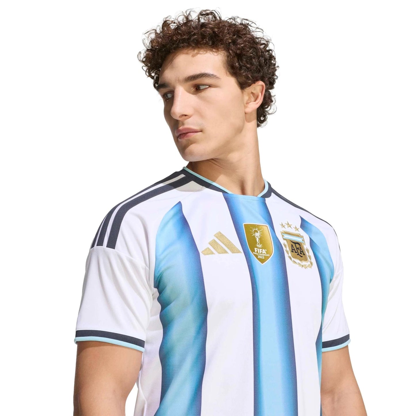 2026 Argentina Men's Stadium Home Soccer Jersey White / Icey Blue / Light Blue