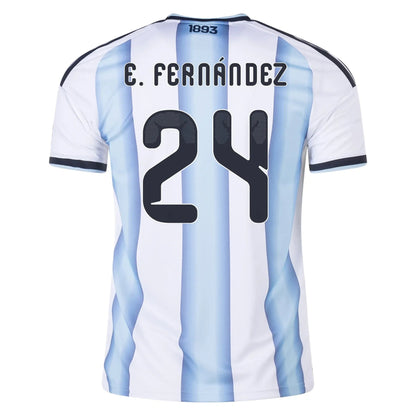 2026 Argentina Men's Stadium Home Soccer Jersey White / Icey Blue / Light Blue