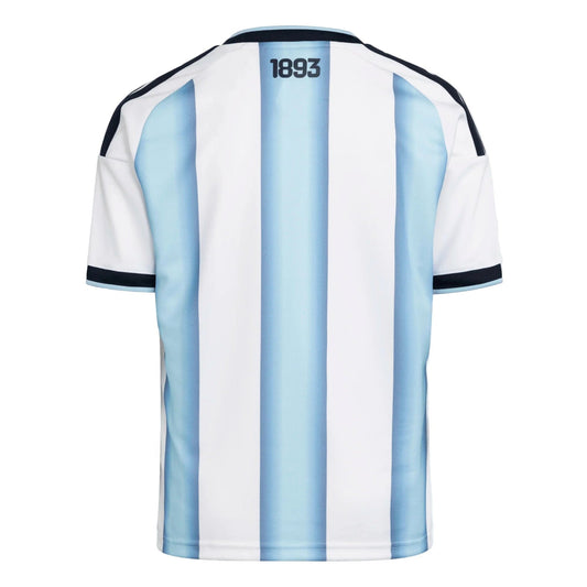 2026 Argentina Youth Stadium Home Soccer Jersey White / Icey Blue / Light Blue