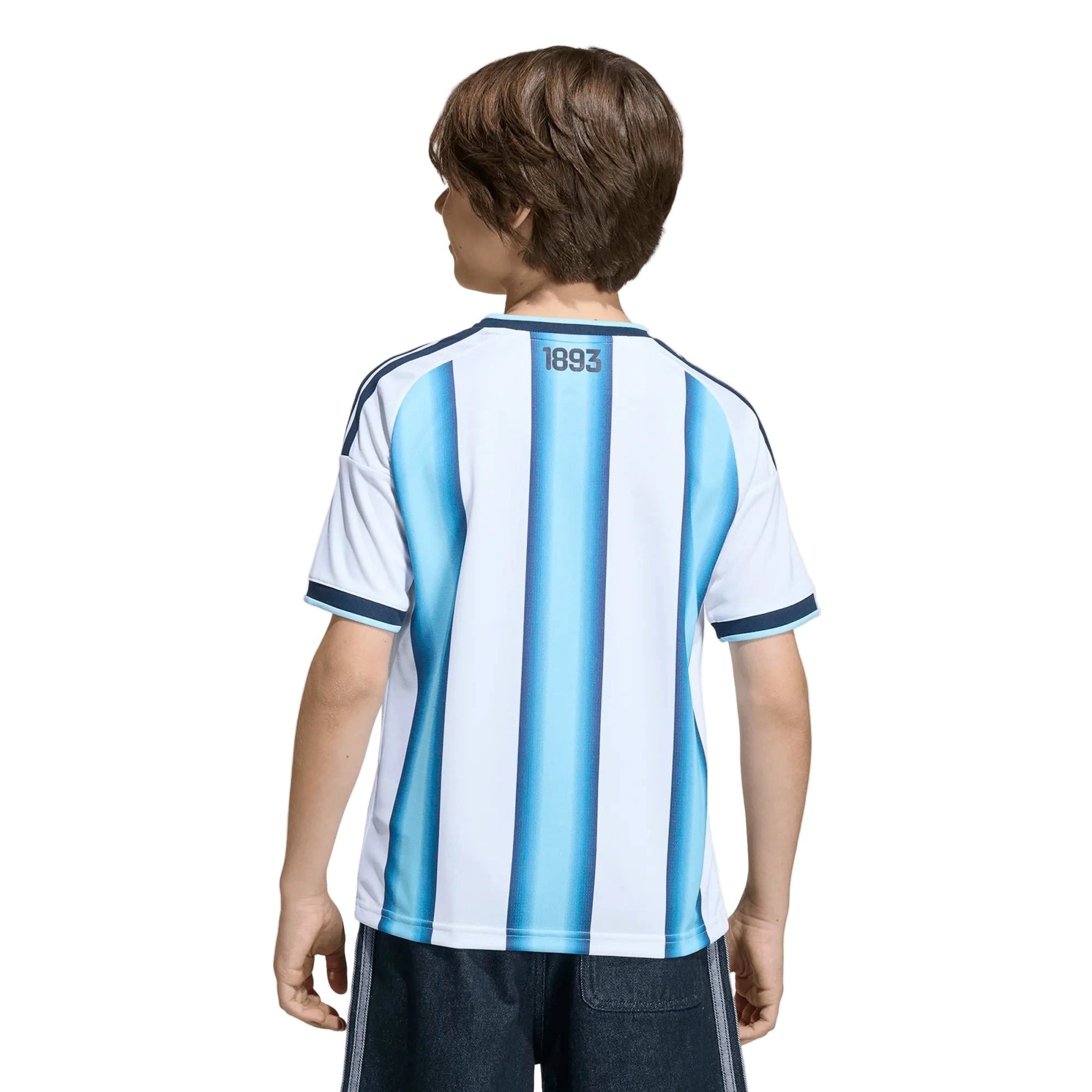 2026 Argentina Youth Stadium Home Soccer Jersey White / Icey Blue / Light Blue