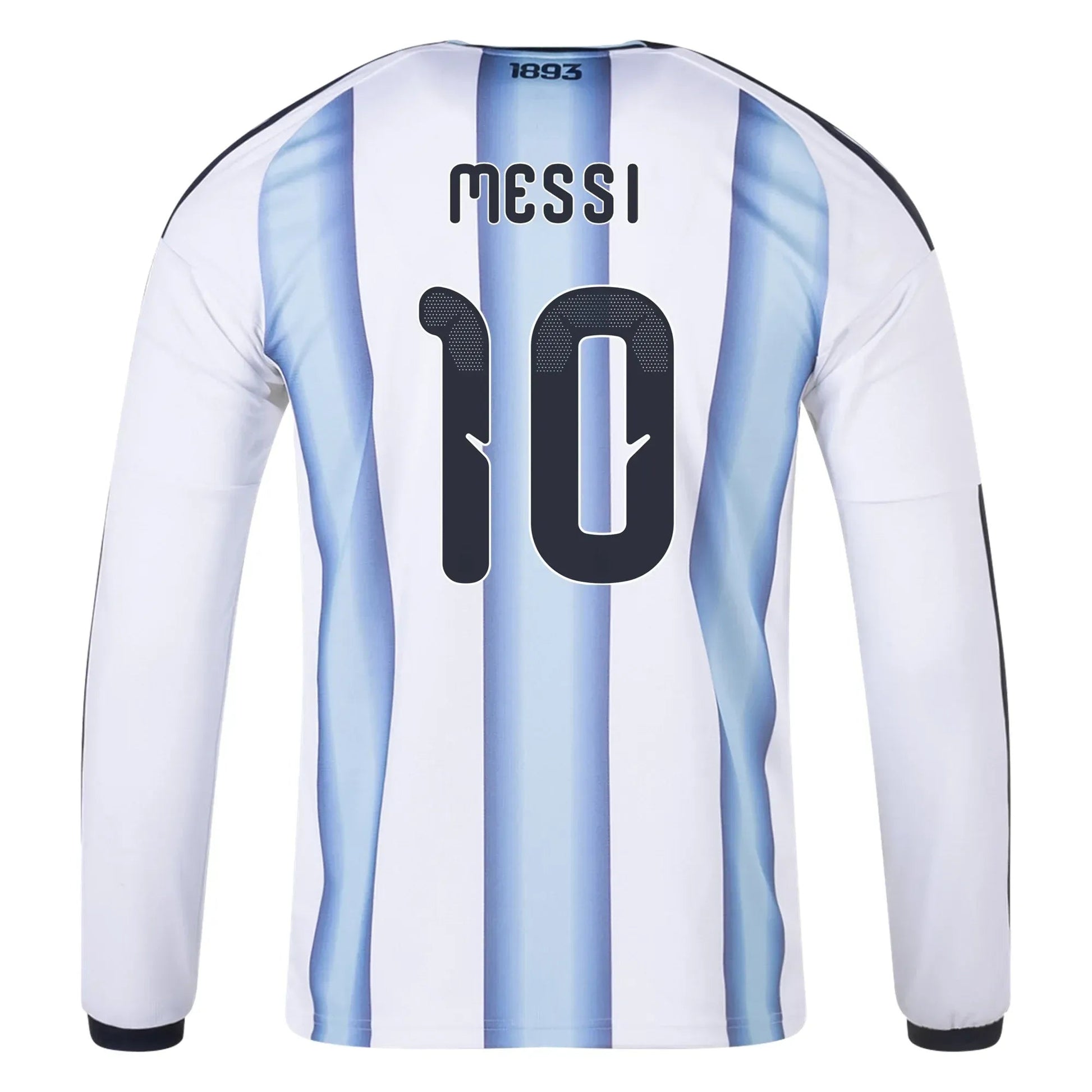 2026 Argentina Men's Stadium Home Long-Sleeve Soccer Jersey White / Icey Blue / Light Blue