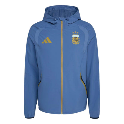 2026 Argentina Men's Tiro Travel Full Zip Windbreaker Crew Blue