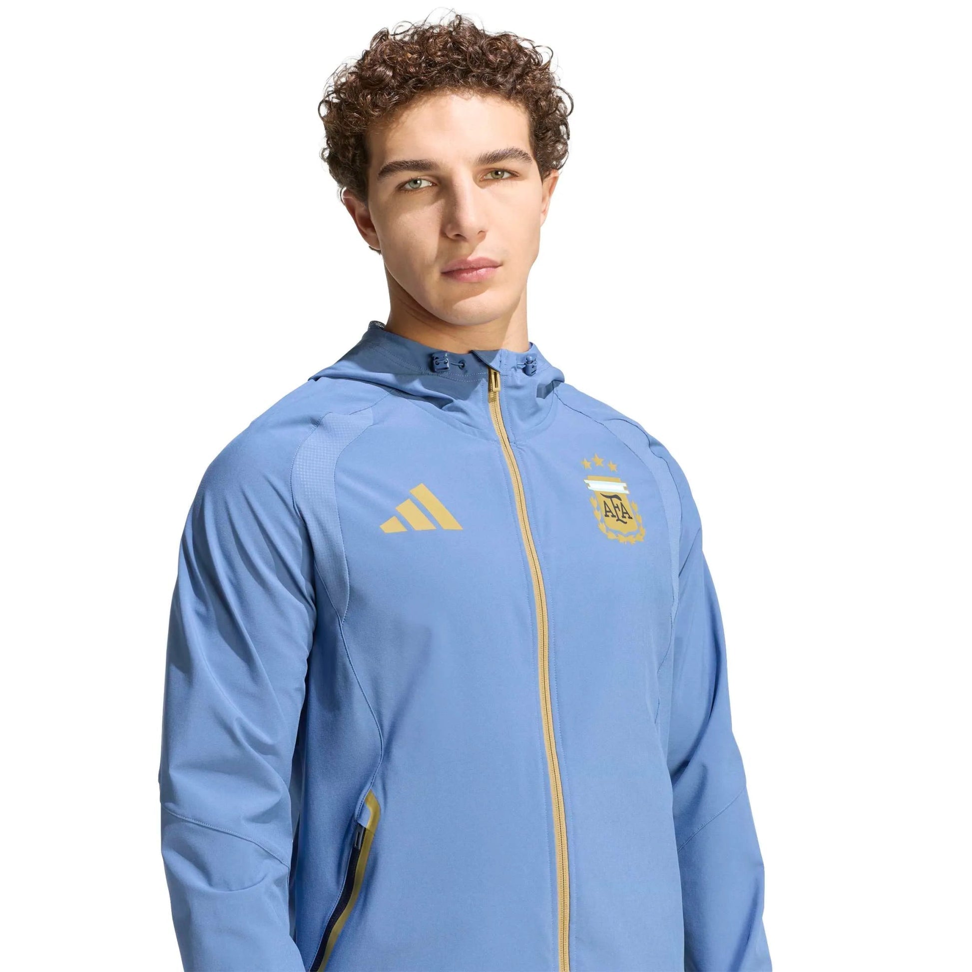 2026 Argentina Men's Tiro Travel Full Zip Windbreaker Crew Blue