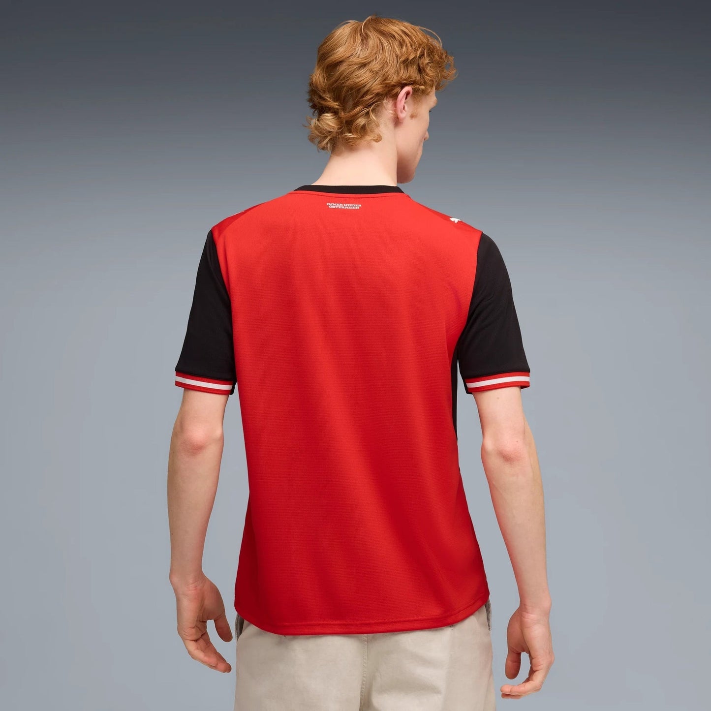 2026 Austria Men's Stadium Home Soccer Jersey Puma Red-Puma Black