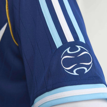 2006 Argentina Men's Retro Stadium Away Messi #19 Soccer Jersey Dark Blue