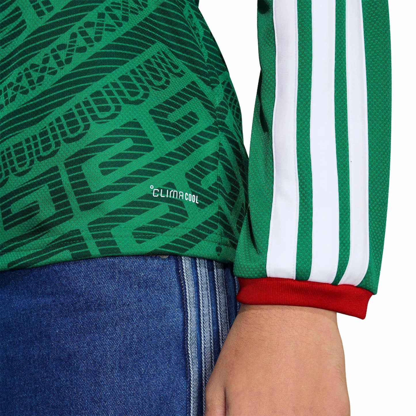 2026 Mexico Youth Stadium Home Long-Sleeve Soccer Jersey Bold Green