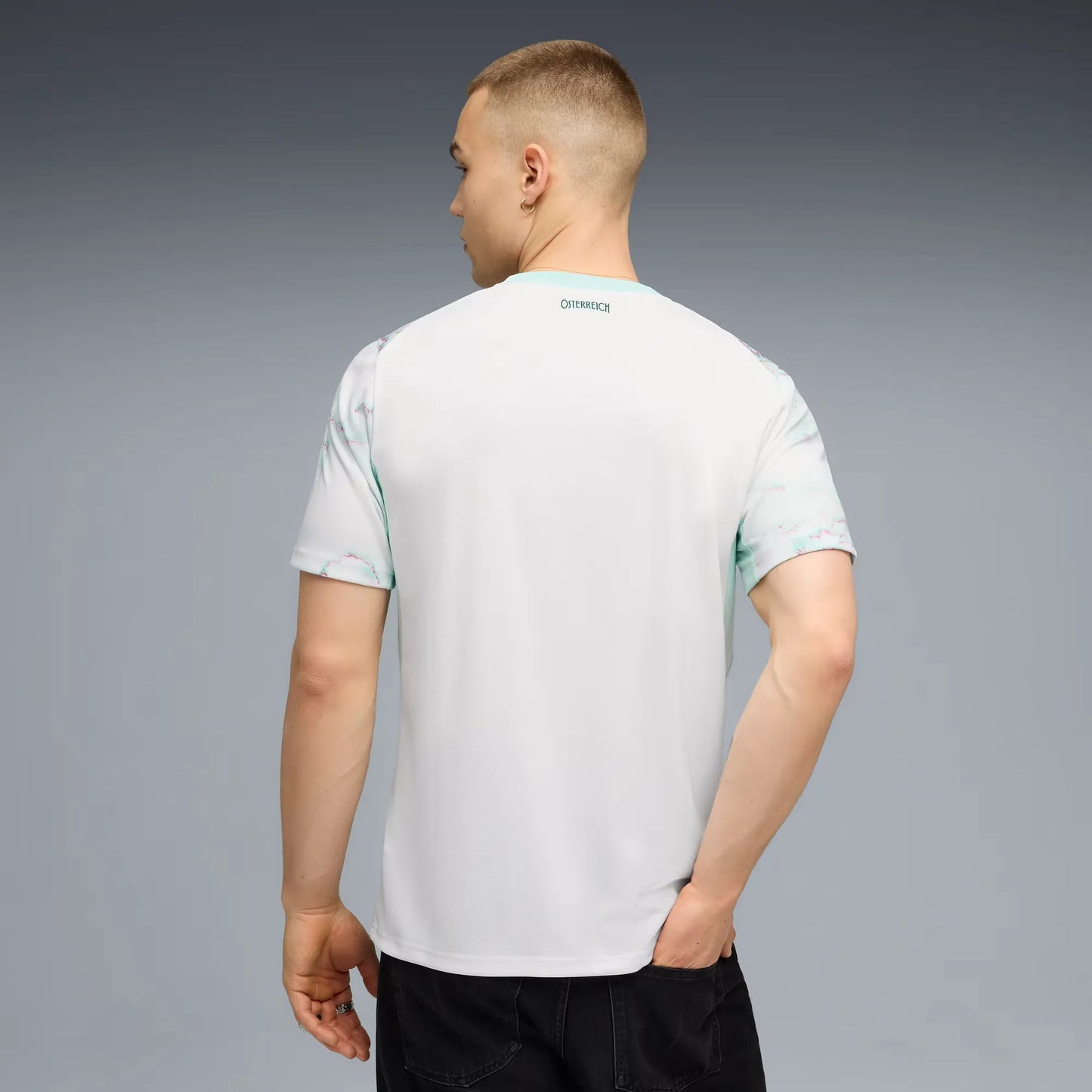 2026 Austria Men's Stadium Away Soccer Jersey Puma White-Mint Melt