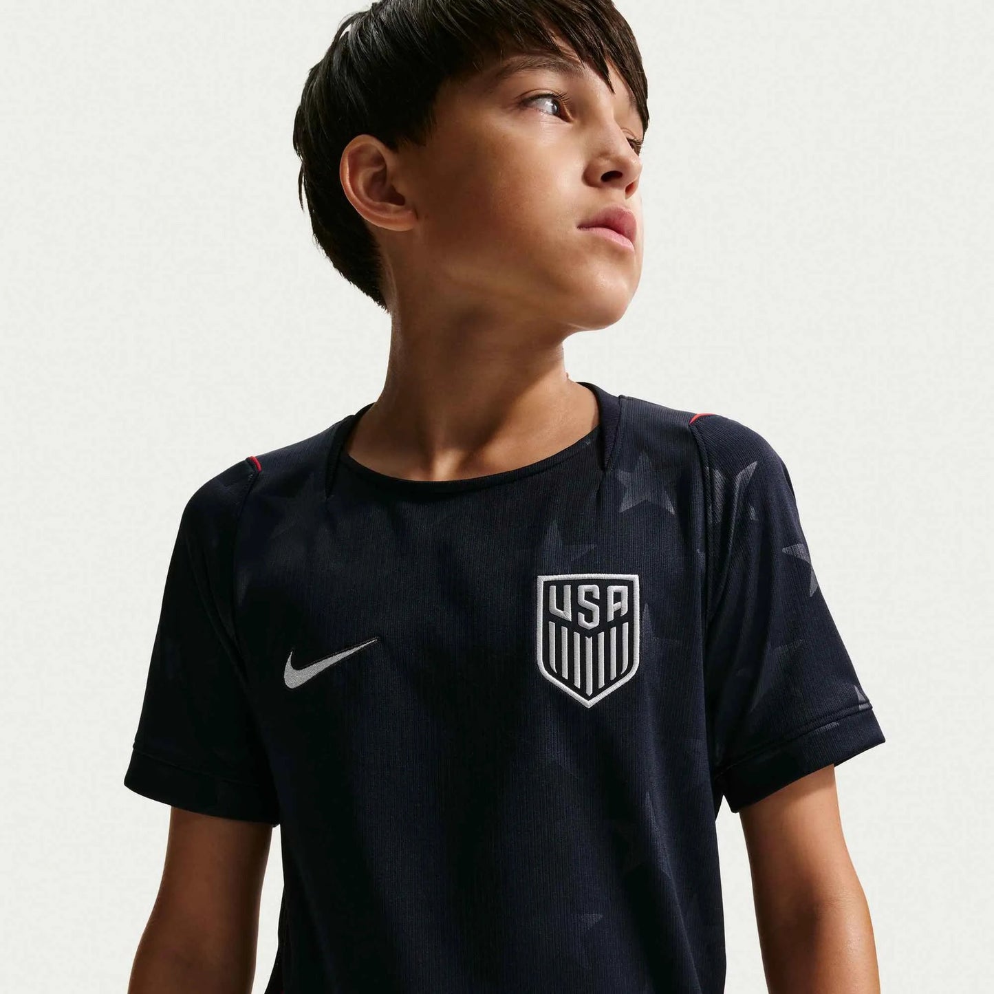2026-27 USMNT Youth Stadium Away Soccer Jersey Dark Obsidian/Pure Platinum