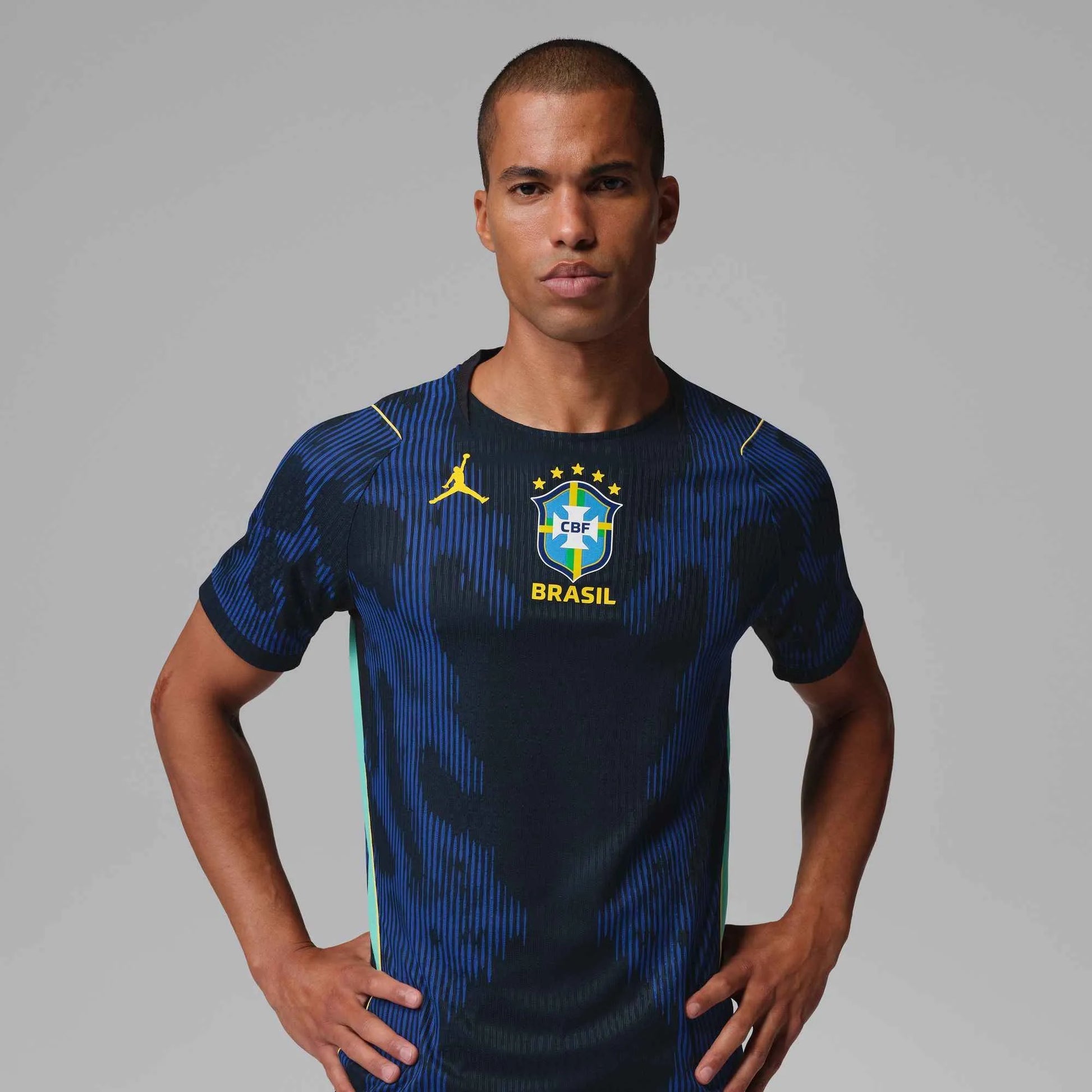 2026-27 Brazil Men's Authentic Away Soccer Jersey Old Royal/Black/P109C