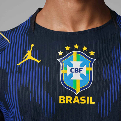 2026-27 Brazil Men's Authentic Away Soccer Jersey Old Royal/Black/P109C