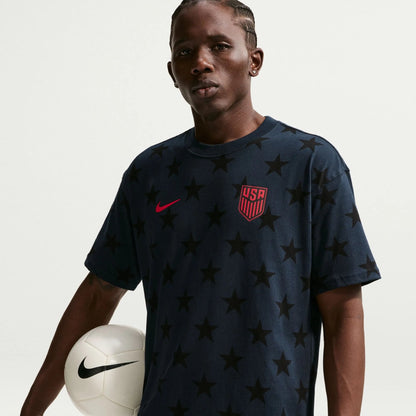 2026-27 USMNT Men's All Over Print Tee Dark Obsidian