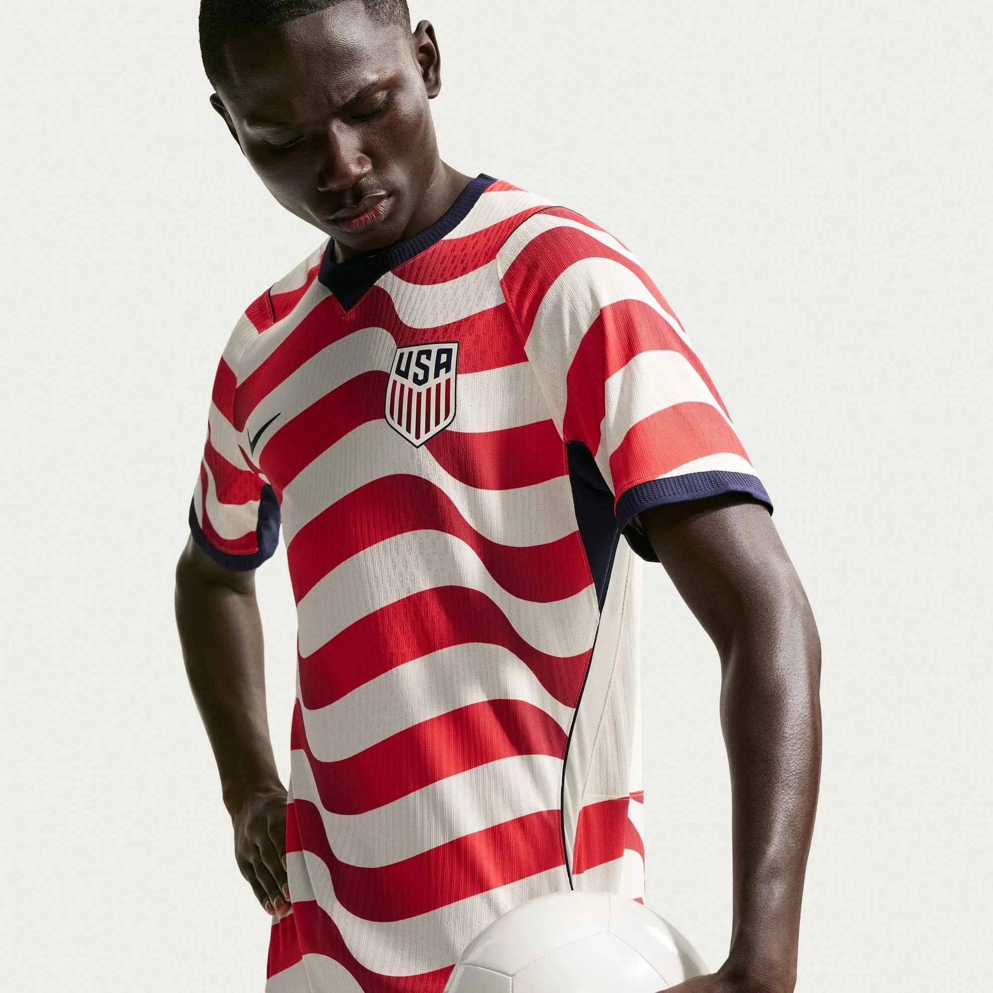 2026-27 USMNT Men's Authentic Home Soccer Jersey Sail/Midnight Navy/Midnight Navy